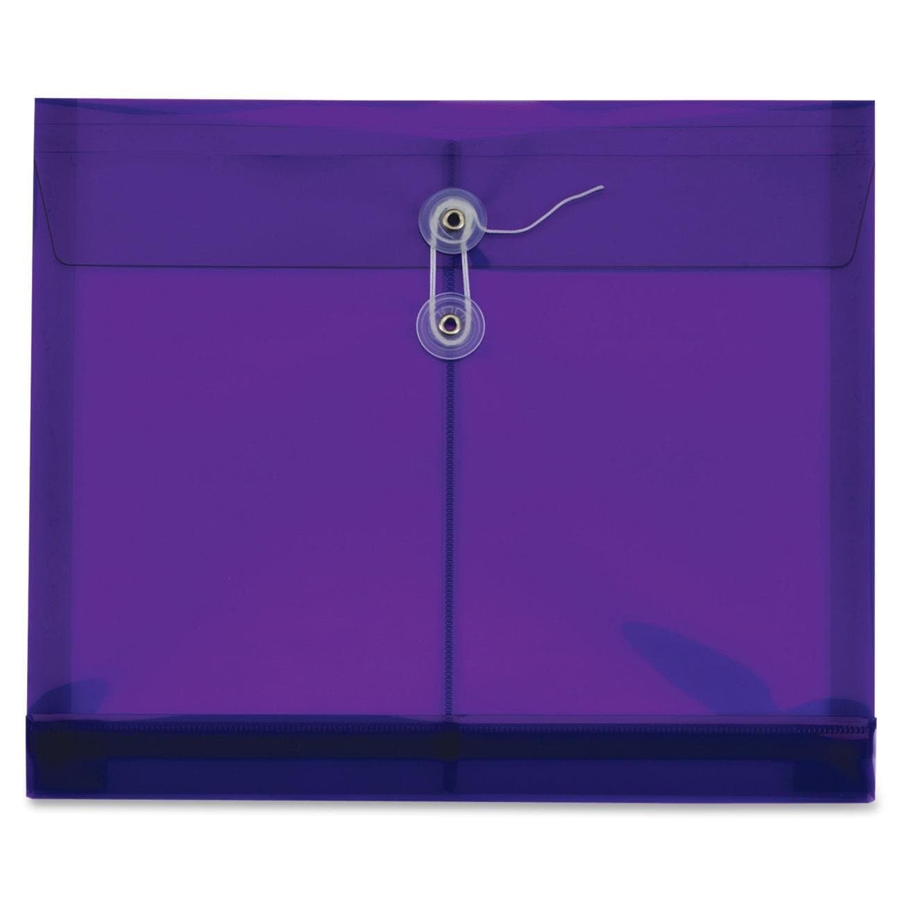 Globe-Weis/Pendaflex Poly Envelopes, Side Open, 1.25-Inch Expansion, Letter Size, Purple, 5 Envelopes Per Pack (84524GW)