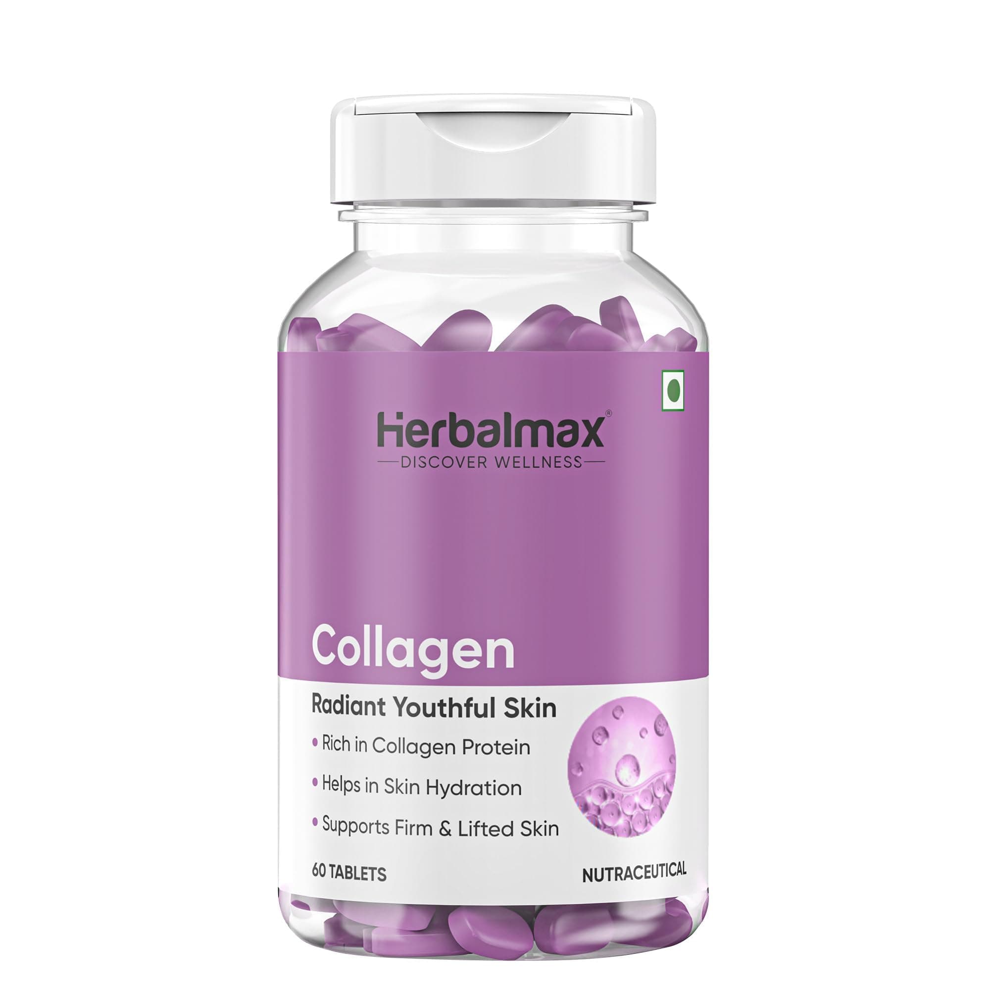 Products Herbal max Collagen 60 Tablets 800Mg - Supports Skin, Hair, Joints and Nail Health