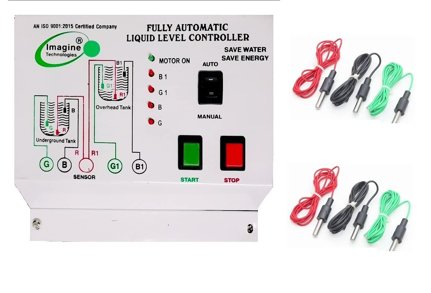 Fully Automatic Water Level Controller & Indicator with Dry Run Protection 1 Year Warranty