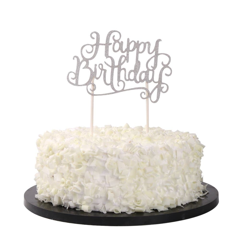 Sunshine ZX happy birthday cake cake crush candles alternative party manual silver flash