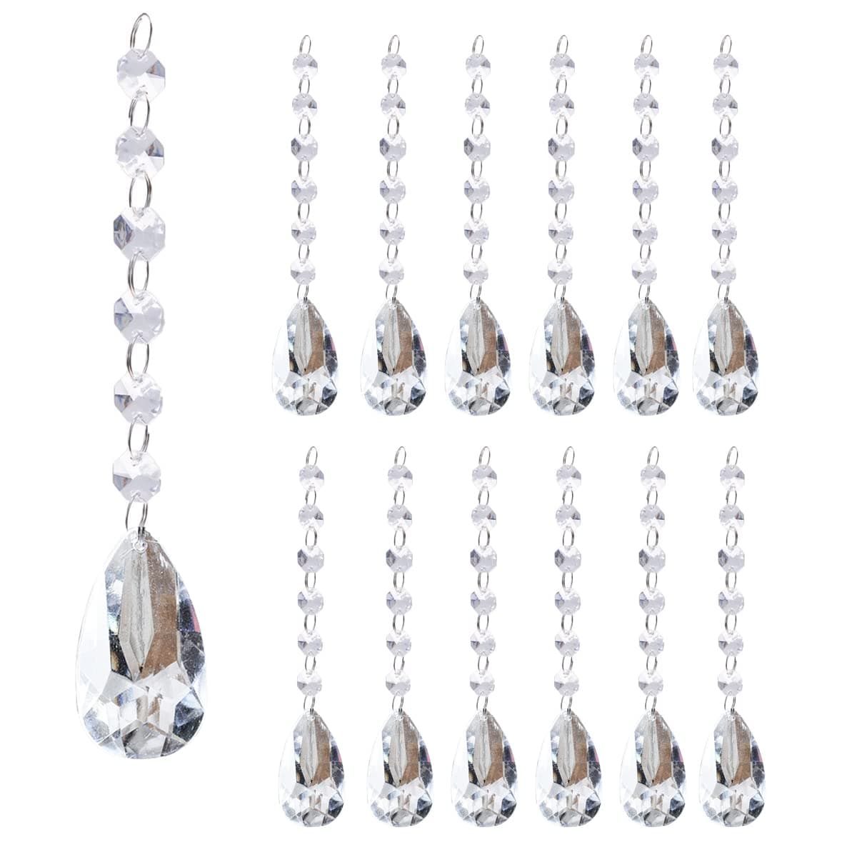 Acrylic Crystal Bead Hanging Strand Manzanita Trees Wedding Centerpiece Decor 12pcs