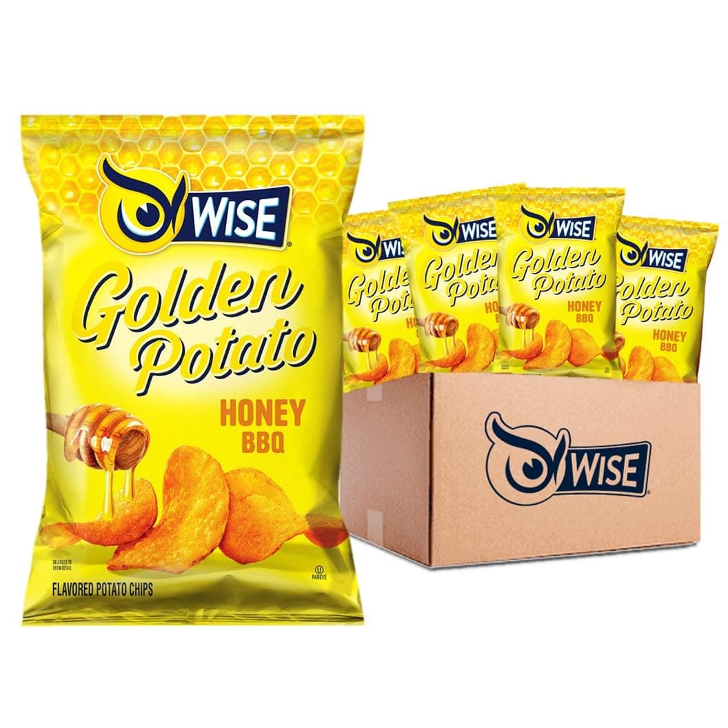 Wise Snacks Honey BBQ Chips 0.75 oz (40 Count) - Gluten Free Potato Chips, Deliciously Sweet and Smoky Flavor, Perfect for Snacking, Parties, & Gluten-Free Diets