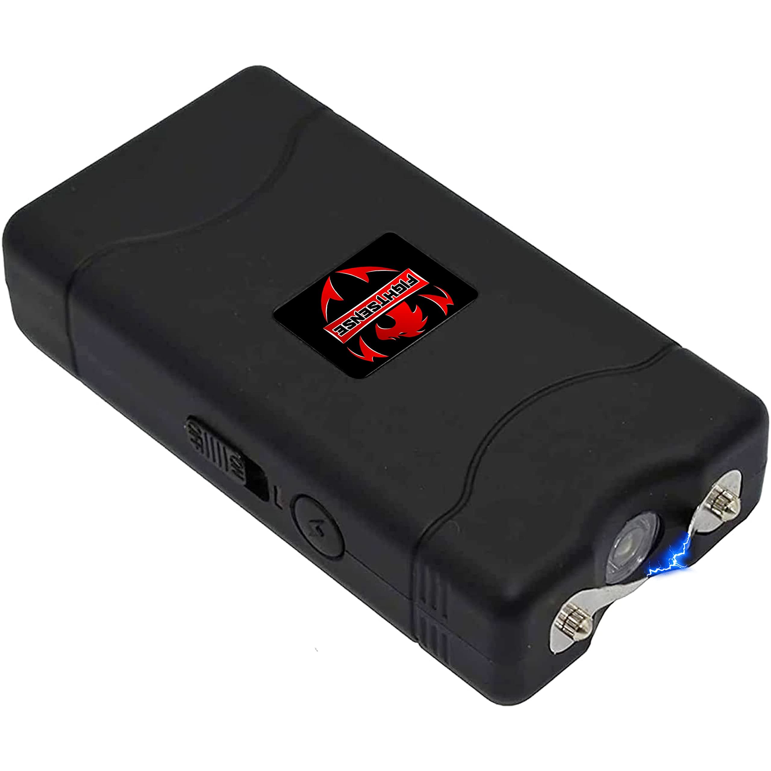 FIGHTSENSE Super Heavy Duty 35 Billion Mini Stun Gun for Self Defense with Bright Led Flashlight, Rechargeable Battery, Nylon Holsters with Belt Loop for Easy Cary