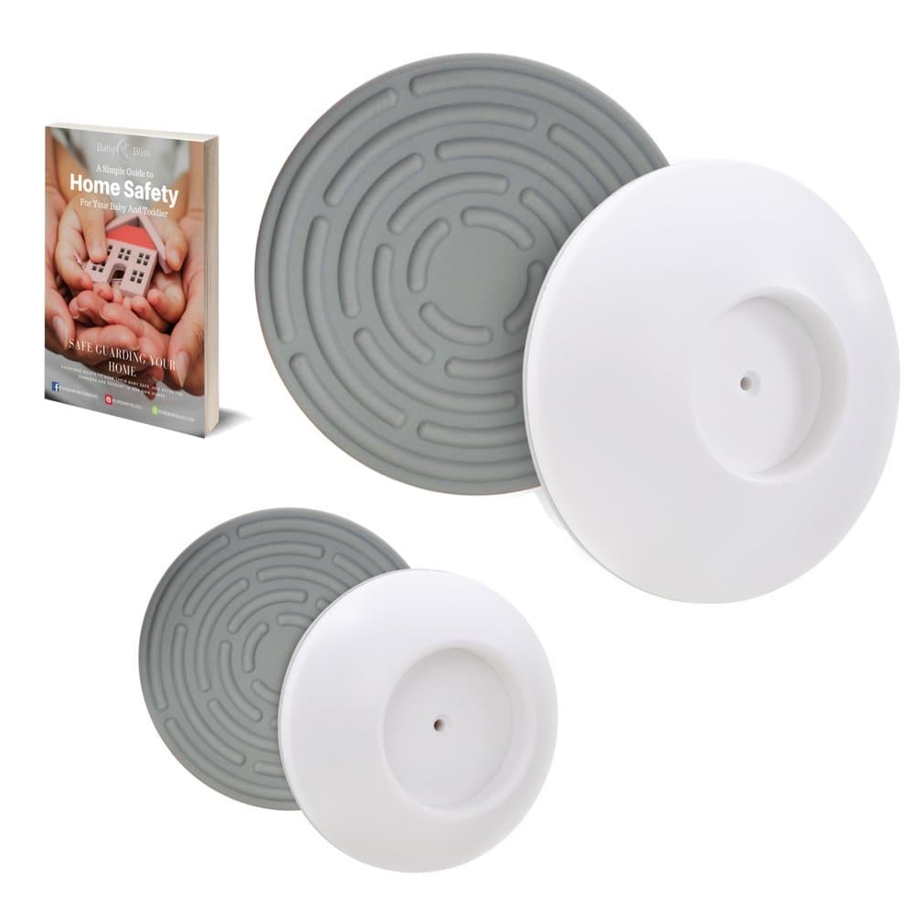 BabyBliss 4-Pack Baby Gate Wall Cups | High End Set of 2 Large + 2 Medium Wall Savers for Baby Gates | Top Wall Protectors for Child and Pet Protection + E-Book On Child Safety at Home