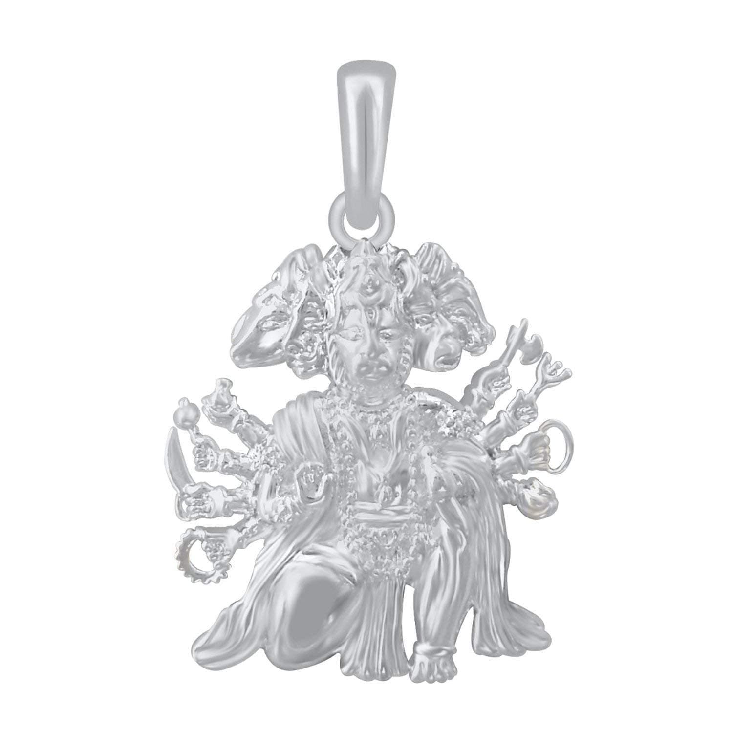 Silverwala925-92.5 Sterling Silver Panchmukhi (five faces) Anjanaya (hanuman) fashion Pendant locket for Men,Women,Kids,Boys and Girls
