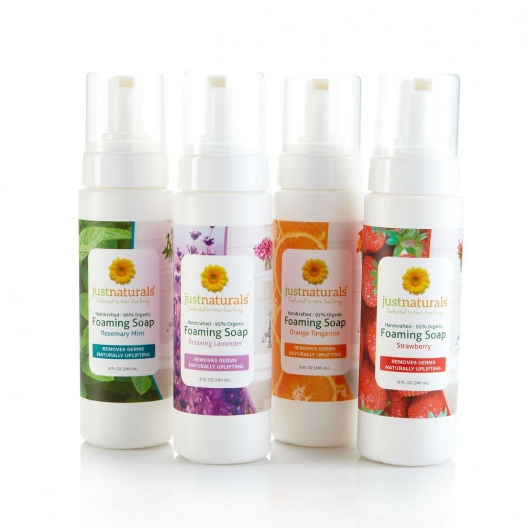 Organic Foaming Hand Soap with 100% Pure Essential Oils (Candy Cane, 16 oz. refill)