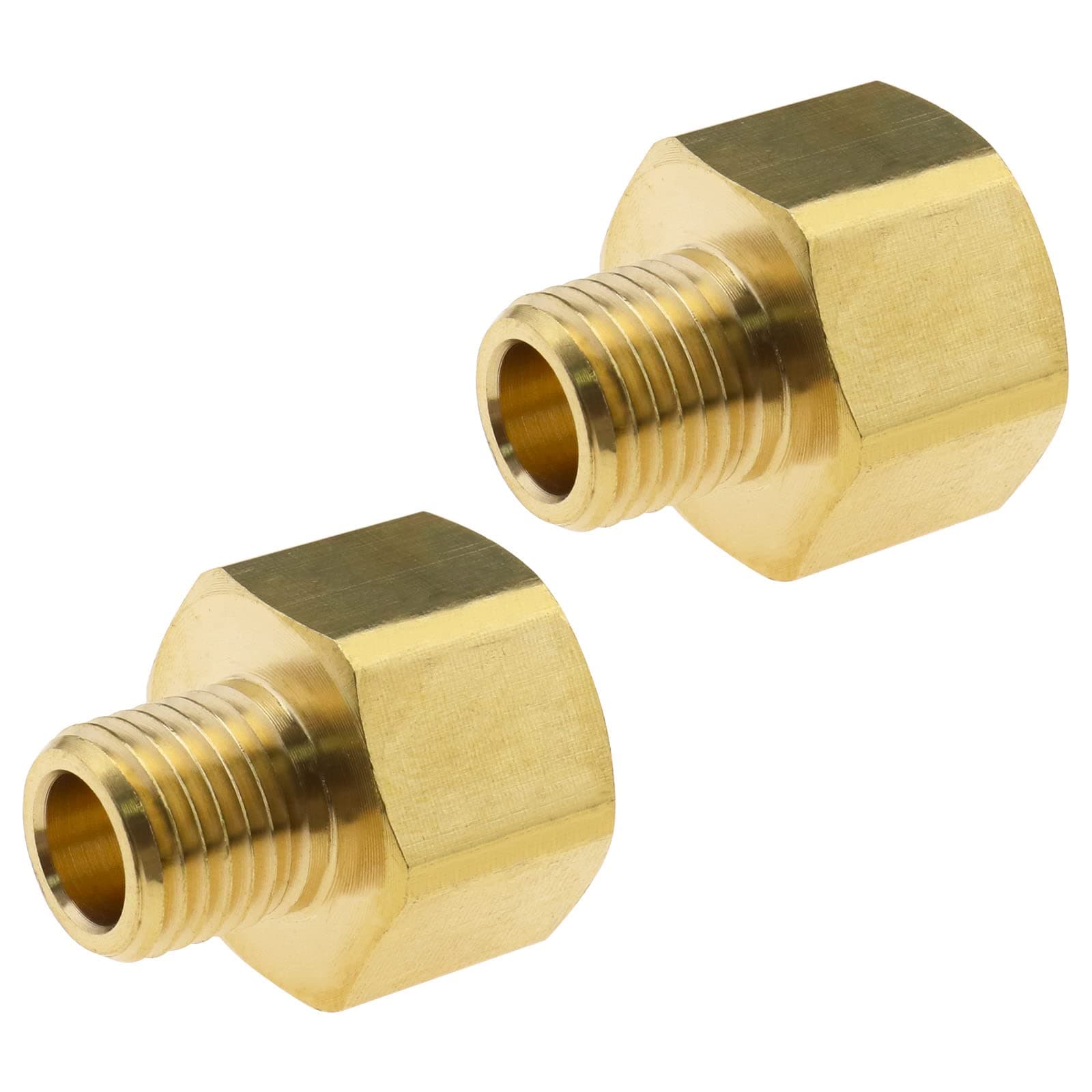 ECSiNG 2PCS Pressure Washer Adapter 14mm Male to 22mm Female Brass Pipe Fitting Coupler Connector Converter for Pressure Washer Water Pipe 4500 PSI