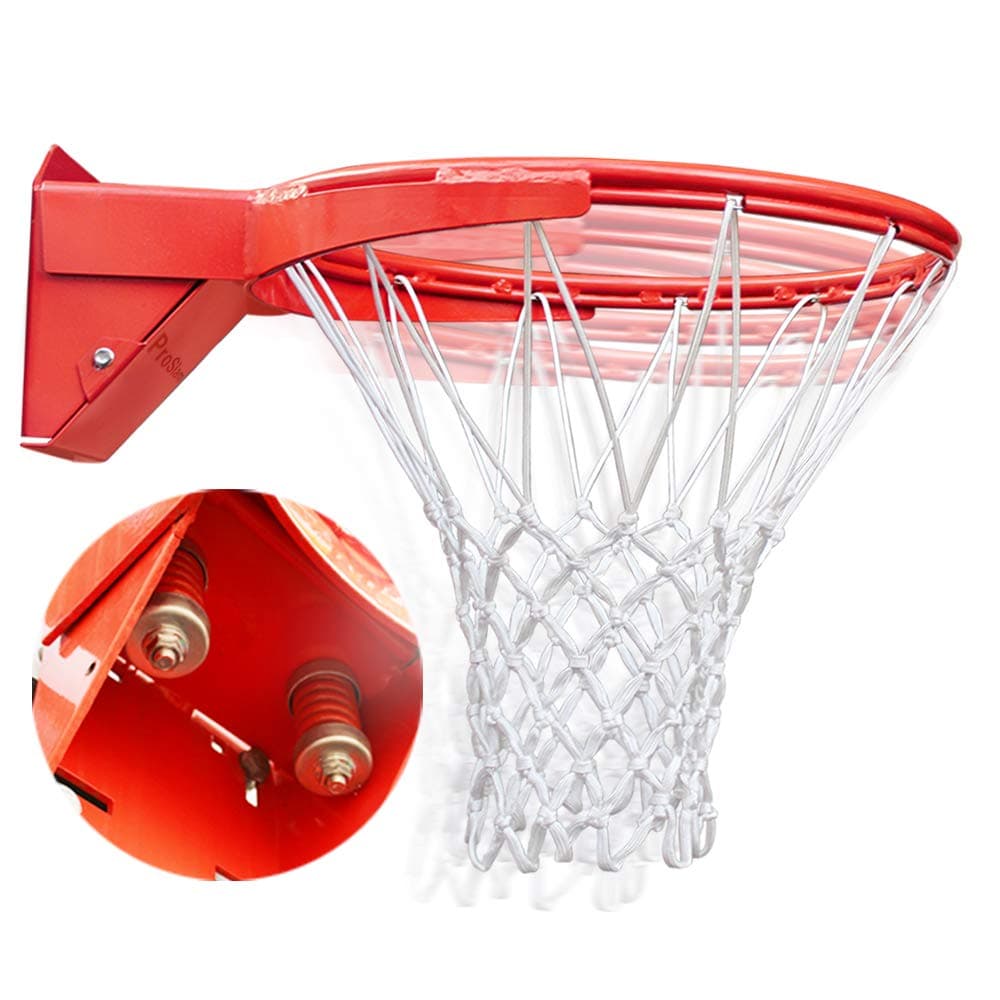 Professional 180º Heavy Duty Breakaway Basketball Rim,18 inch Single Spring Flex Rim Goal Replacement fit Indoor and Outdoor Backboard