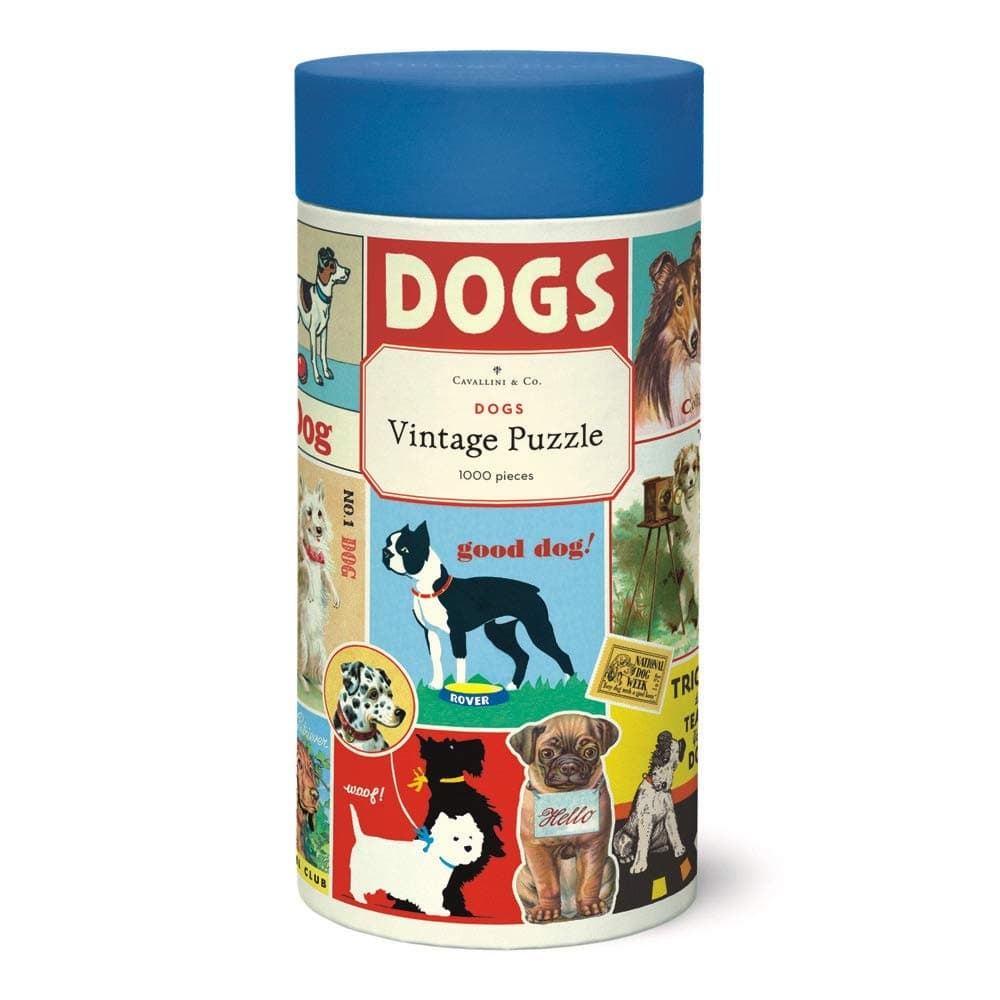 Cavallini Papers & Co. Dogs 1000-Piece Jigsaw Puzzle, Multi-Colour