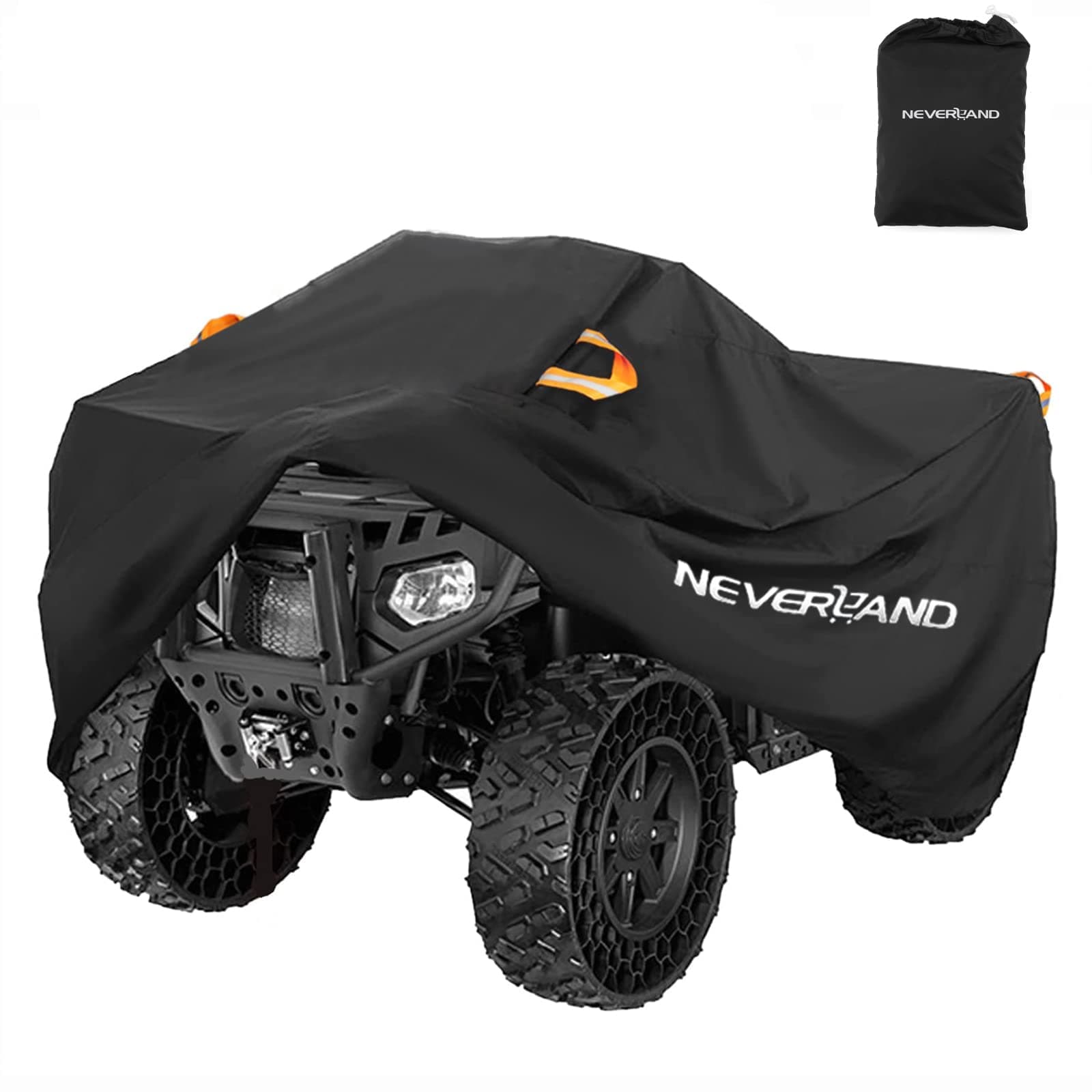 NEVERLAND ATV Cover Waterproof Heavy Duty 4 Wheeler Cover Quad Cover All Season Weather Proof Outdoor UV Protection for Polaris Kawasaki Yamaha Suzuki Honda (XL)