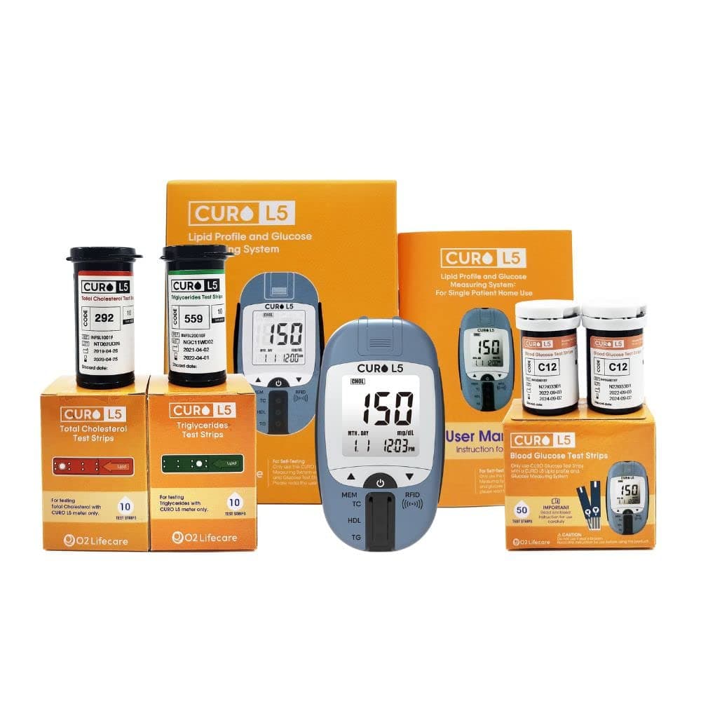 CURO L5 Kit with TC, TG and Glucose Strips