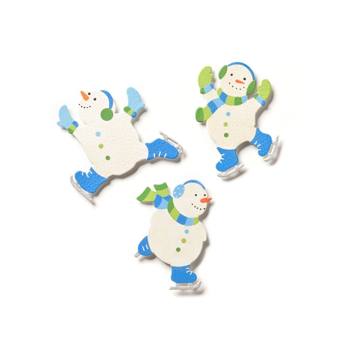 Embellish Your Story Ice Skating Snowman Magnets Set of 3 Asst. - Magnets Photo Frame Embellish E00049EYS