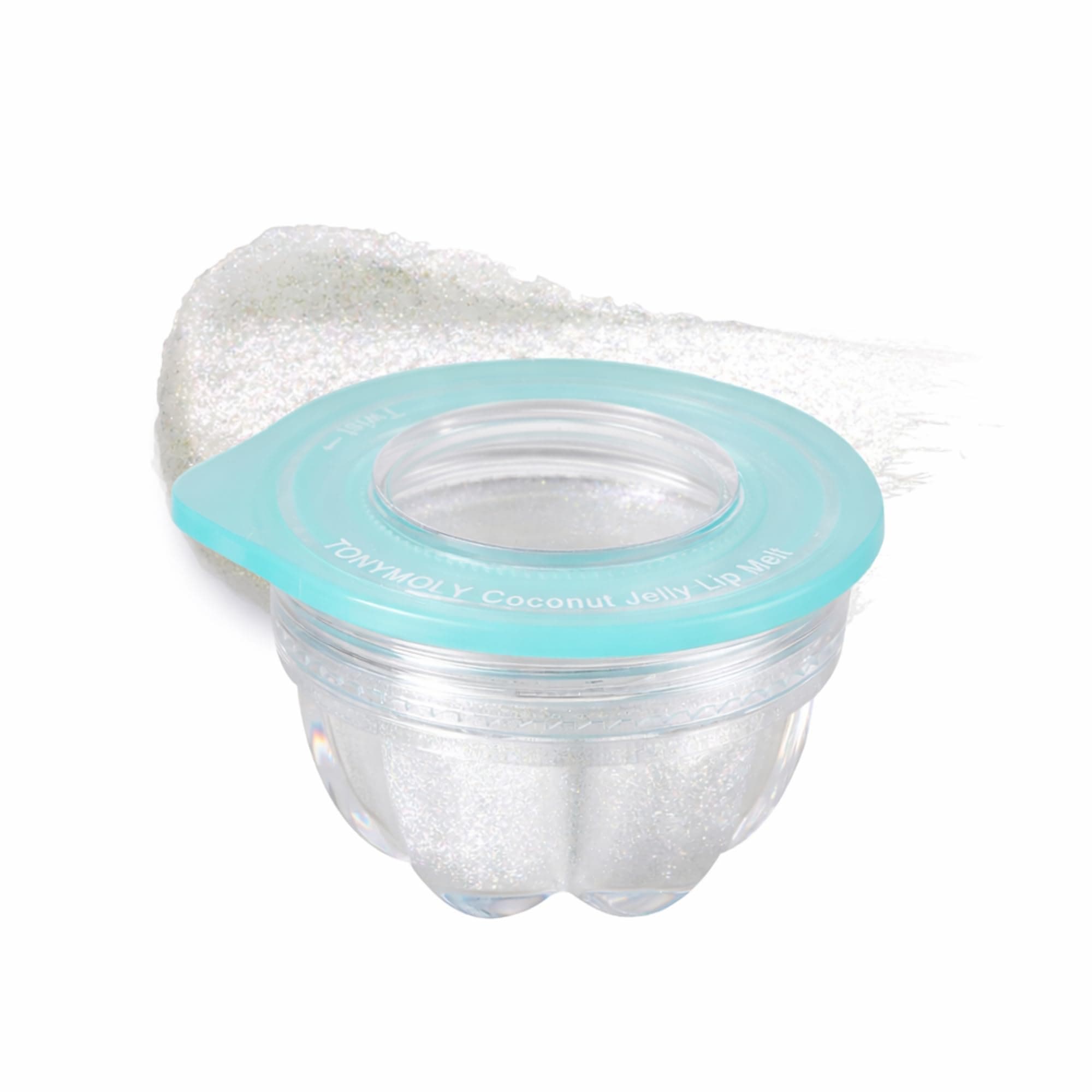 TONYMOLY Jelly Lip Melt, Limited Edition Moisturizing, Hydrating & Nourishing Glitter Lip Balm Treatment & Highlighter, Coconut 0.31 oz.