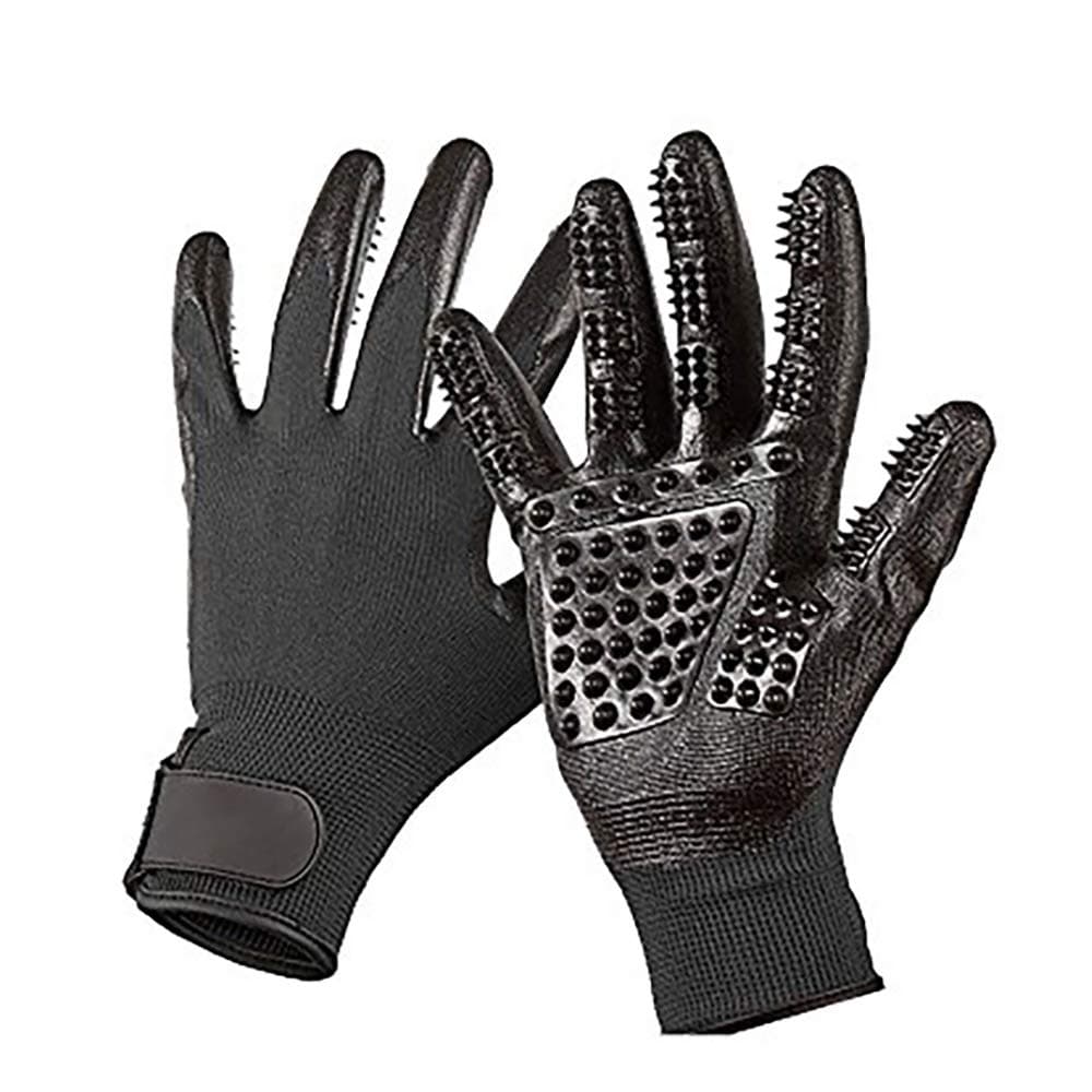 Horse Grooming gloves Pet Hair Cleaning Brush Comb for Dog Cat Hair Silicone Massage shedding gloves Brush Pet Shedding Tools