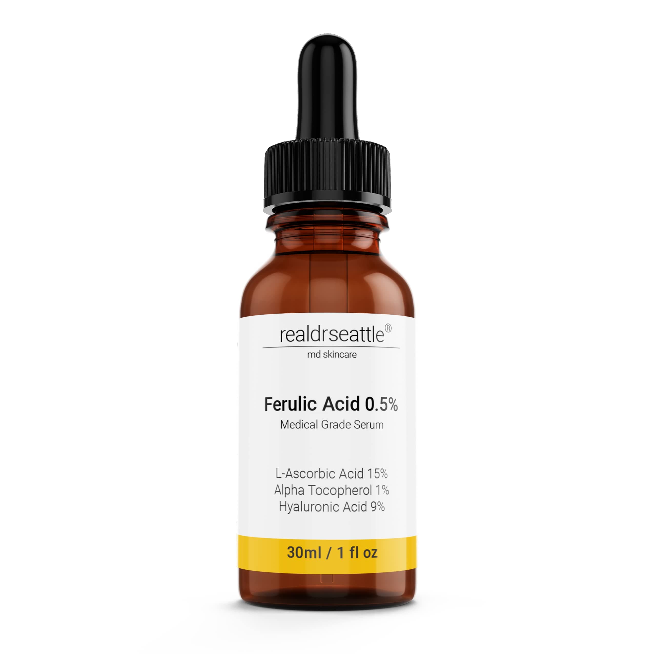Ferulic Acid Serum Skin Care 20% Vitamin C Hyaluronic Acid Serum + CE Ferulic Acid - Potent Anti Aging, Anti Wrinkle