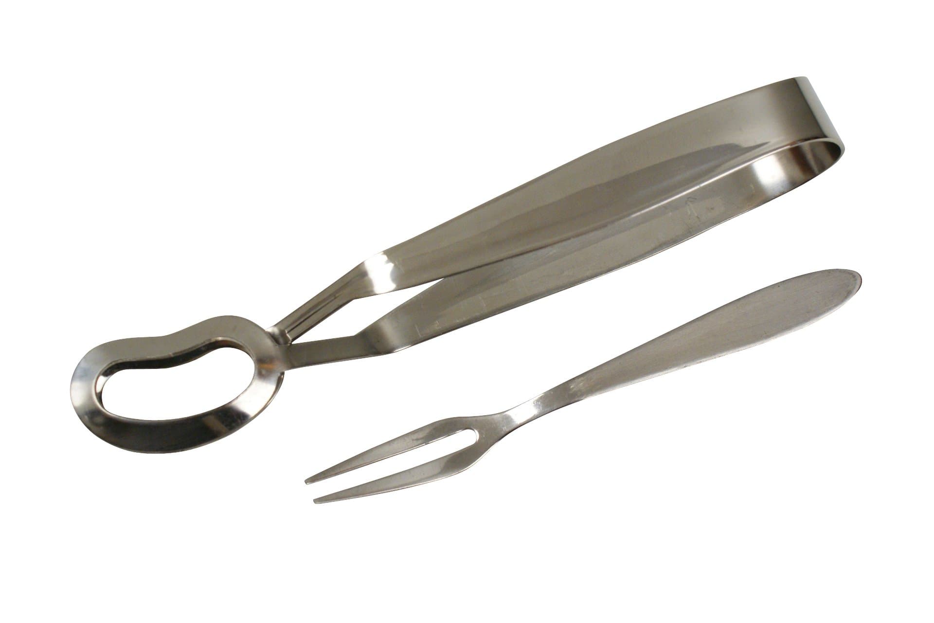 2-pcs. Snail Tong and Fork, Stainless Steel