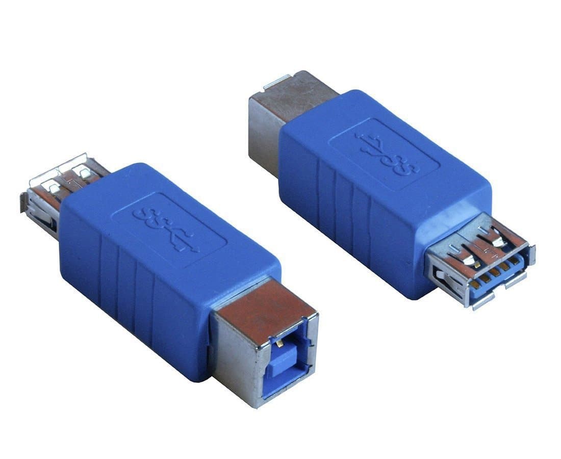 HTTX USB 3.0 Adapter - Type A Female to Type B Female Connector Converter Adapter (2-Pack)