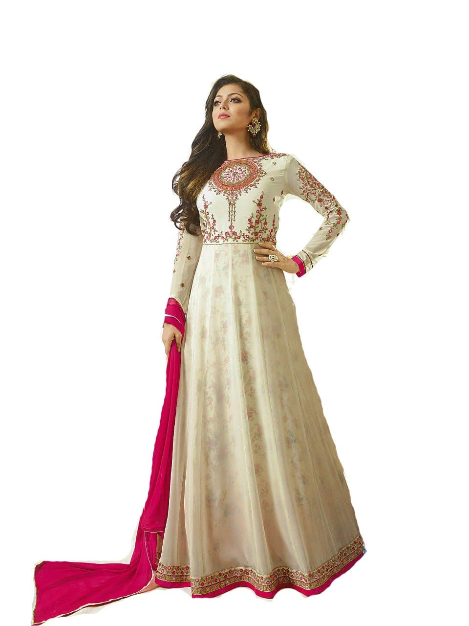 Delisa Indian Pakistani Party Wear Wedding Wear Anarkali Gown Suit for Women LT2