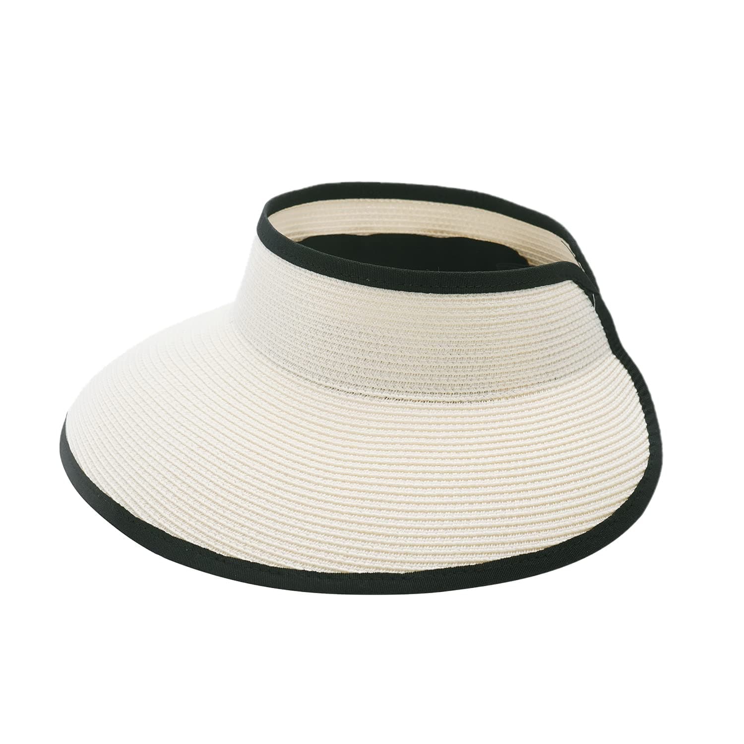 JoywantSun Visor Hats for Women, Women's Summer Ponytail Foldable Straw Beach Hat with UPF 50+