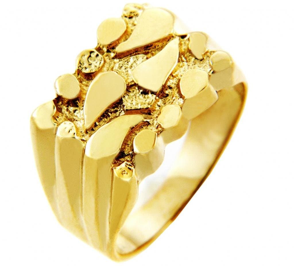 Nugget Rings Men's 10k Gold The Hero