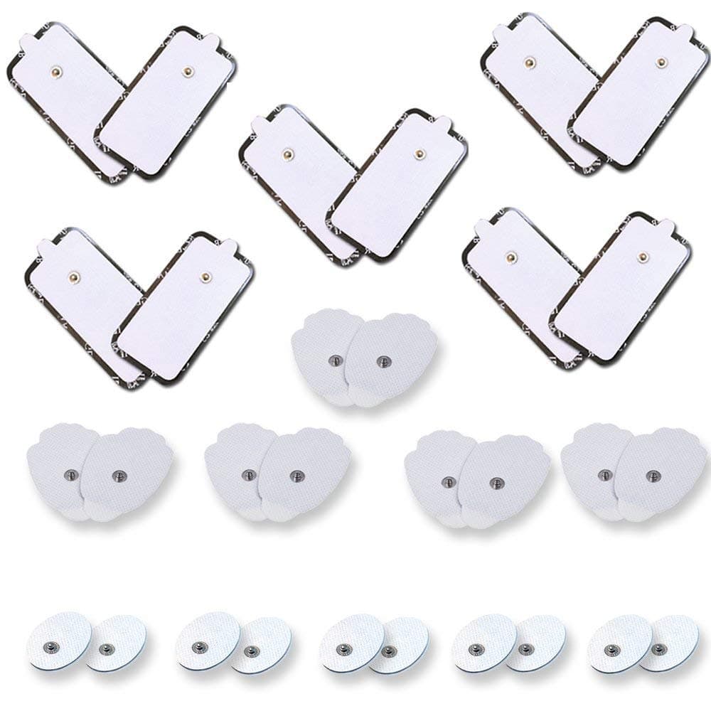 Replacement Tens Unit Pads All Sizes 5 Pairs of Each Sizes Electrode Self Adhesive Replacement Electodes Large Medium Small