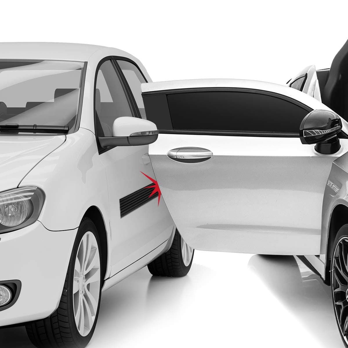 Xcellent Global Car Door Protection Removable Magnetic Car Door Guard Strip 2 Meter - Black D.I.Y. Kit M-AT007