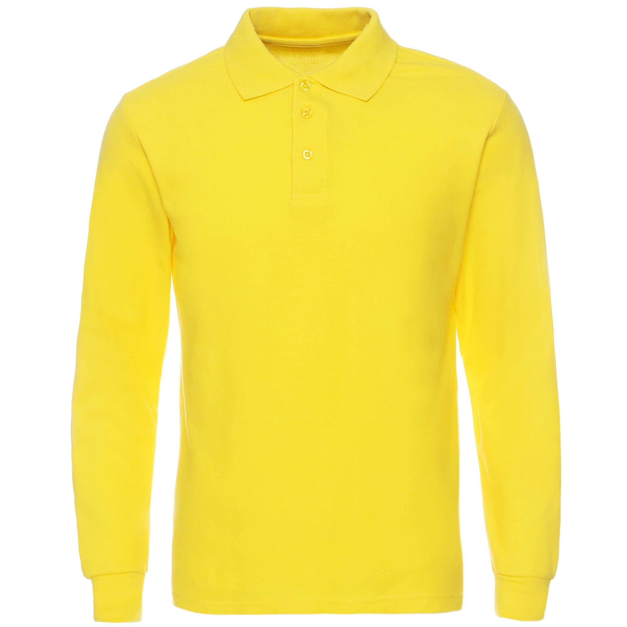 NeedBo Men's Long Sleeve Casual Solid Golf Polo Shirt