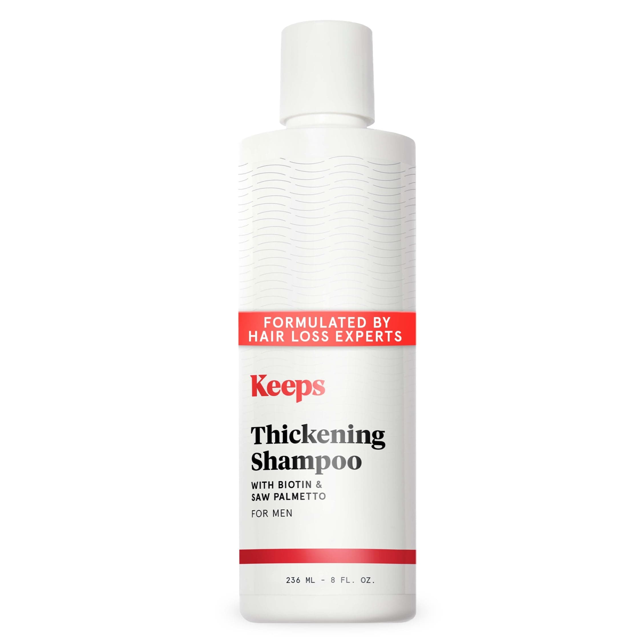 Keeps Thickening Shampoo for Men - Anti-Thinning Hair Care with Biotin, Caffeine & Saw Palmetto - Color-Safe Men's Volumizing Shampoo - DHT-Blocker - for Fuller, Thicker Looking Hair - 8 Oz