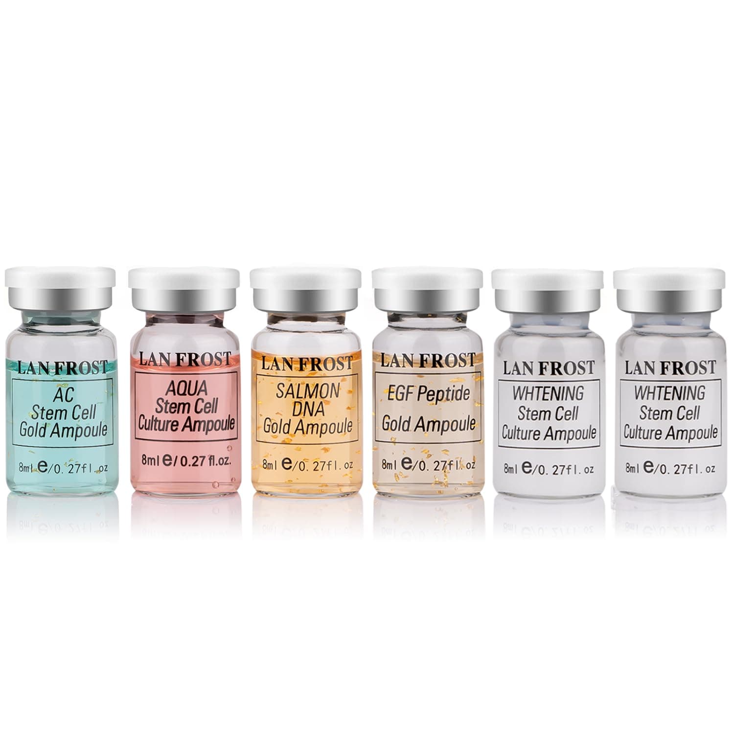 BB Facial Glow Starter Kit Serum Hyaluronic Acid Essence Skin Care Set 0.27oz 6 Vials, Skin Care Serum for Face BB Radiance Facial Serum Kit