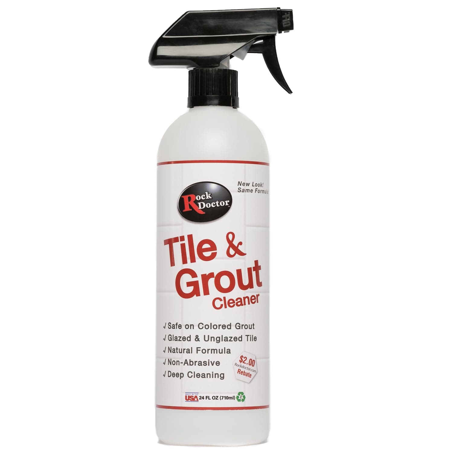 Natural Tile and Grout Cleaner, Remove Stains Dirt, Oil, and Soap Scum, Heavy Duty Non-Abrasive Tile Cleaner, Natural Formula, 1 Pack