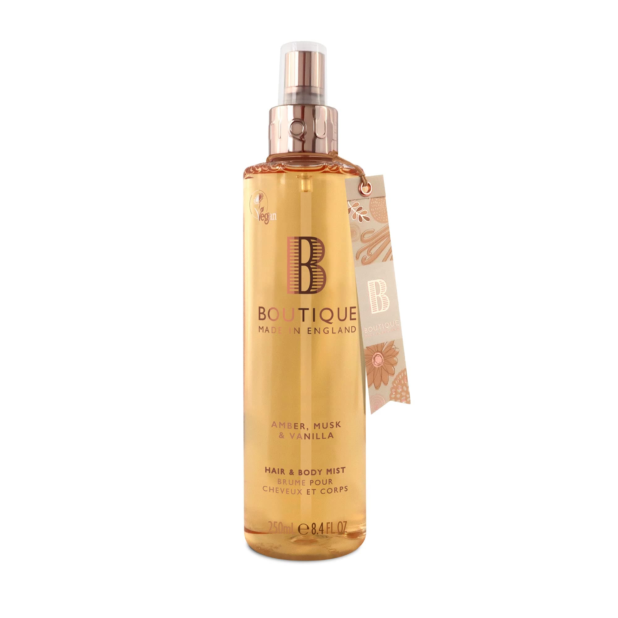 Amber, Musk & Vanilla Hair & Body Mist, 250ml