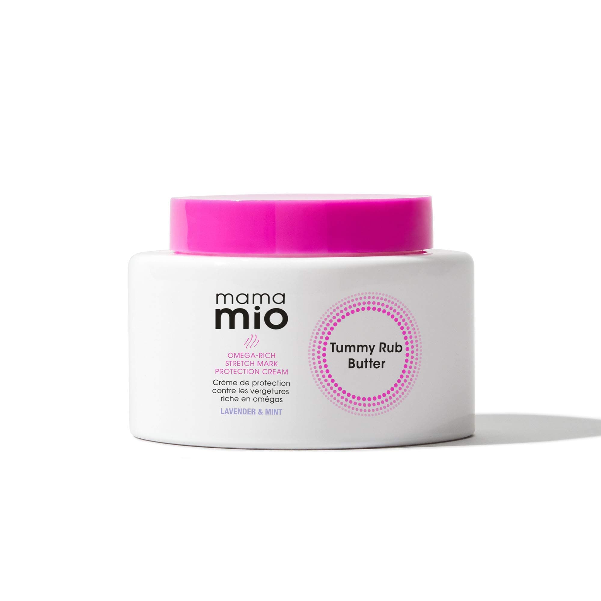 Mama Mio Tummy Rub Butter 120 ml | Lavender and Mint 100 Percent Natural Fragrance | Pregnancy Stretch Mark Protection Cream | Calming and Relaxing | Sleep Easy