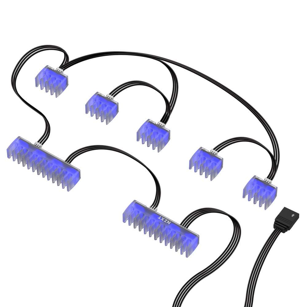 NZXT Cable Comb Accessory - AH-2PCCA-01 - Two 24-Pin and Five 8-Pin - Individually Customizable RGB LED Combs - Cable Management Accessory