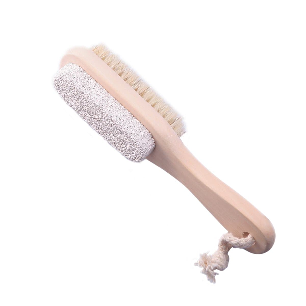 Foot Brush Natural Bristle Pumice Stone Callus Remover Exfoliating Brush - FUNLAVIE