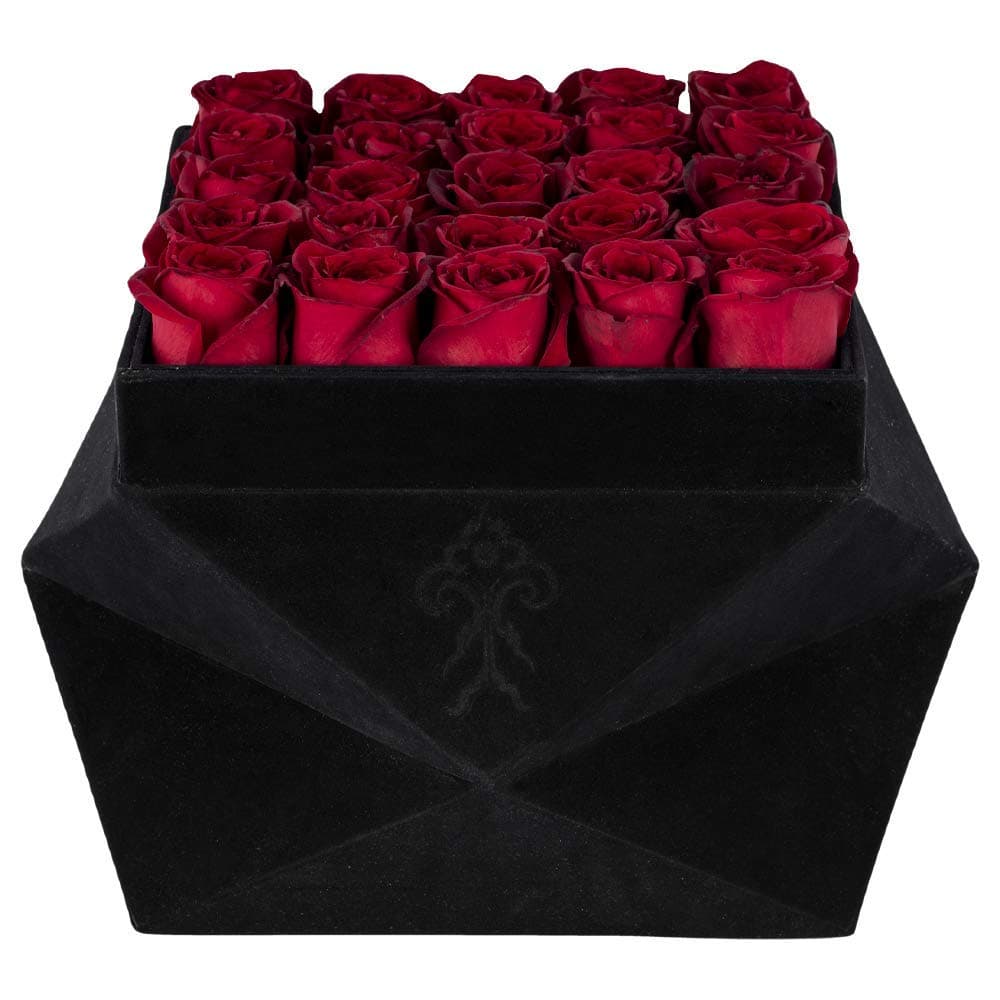 Premium RosesFlowers For Delivery Prime Birthday | Red Roses | Fresh Flowers | Roses In A Box| Gifts For Women Birthday Unique | Long Lasting Roses (Black Gift Box)