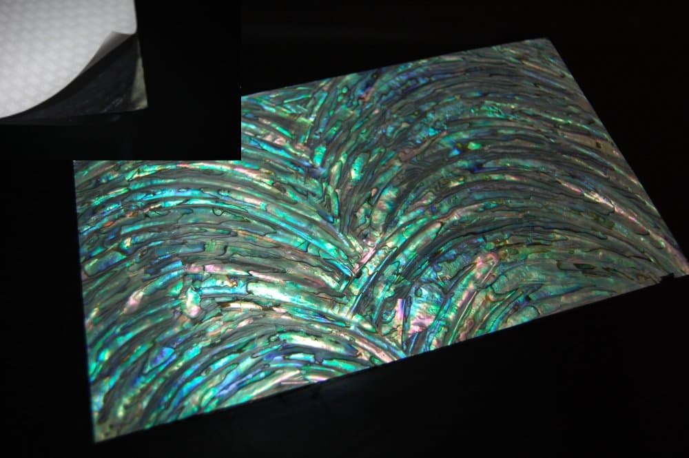 Paua Rim Enhanced Adhesive Veneer Sheet