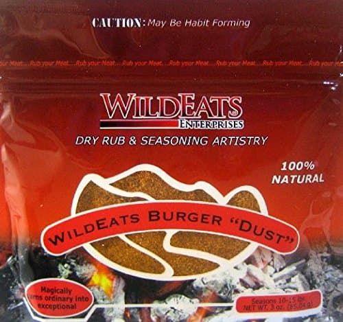 WildEats Burger "Dust" Dry Rub & Seasoning, 3 oz (15 Pack)