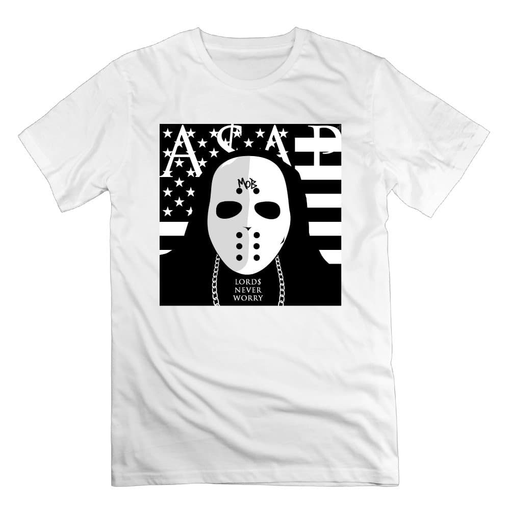 Men's A$AP Mob Lords Never Worry ASAP Rocky Short Sleeve T-Shirts