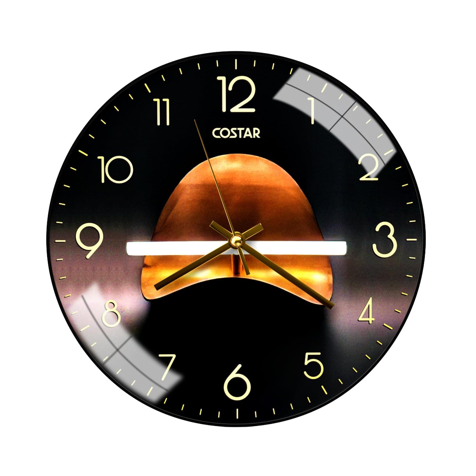 CostarMatter Wall Clock for Living Room Stylish Latest - Non Ticking Silent Wall Clock for Bedroom Stylish, Big Wall Clock for Home Living Room, Bedroom, Office, and Kitchen, Battery Operated