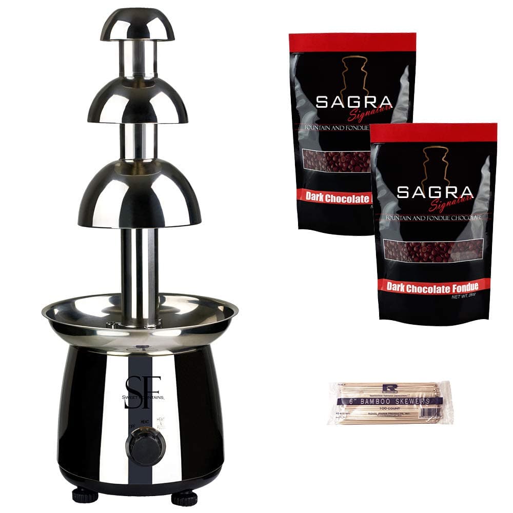 Sweet Fountains 22" Entertainer Home Stainless Steel Chocolate Fountain