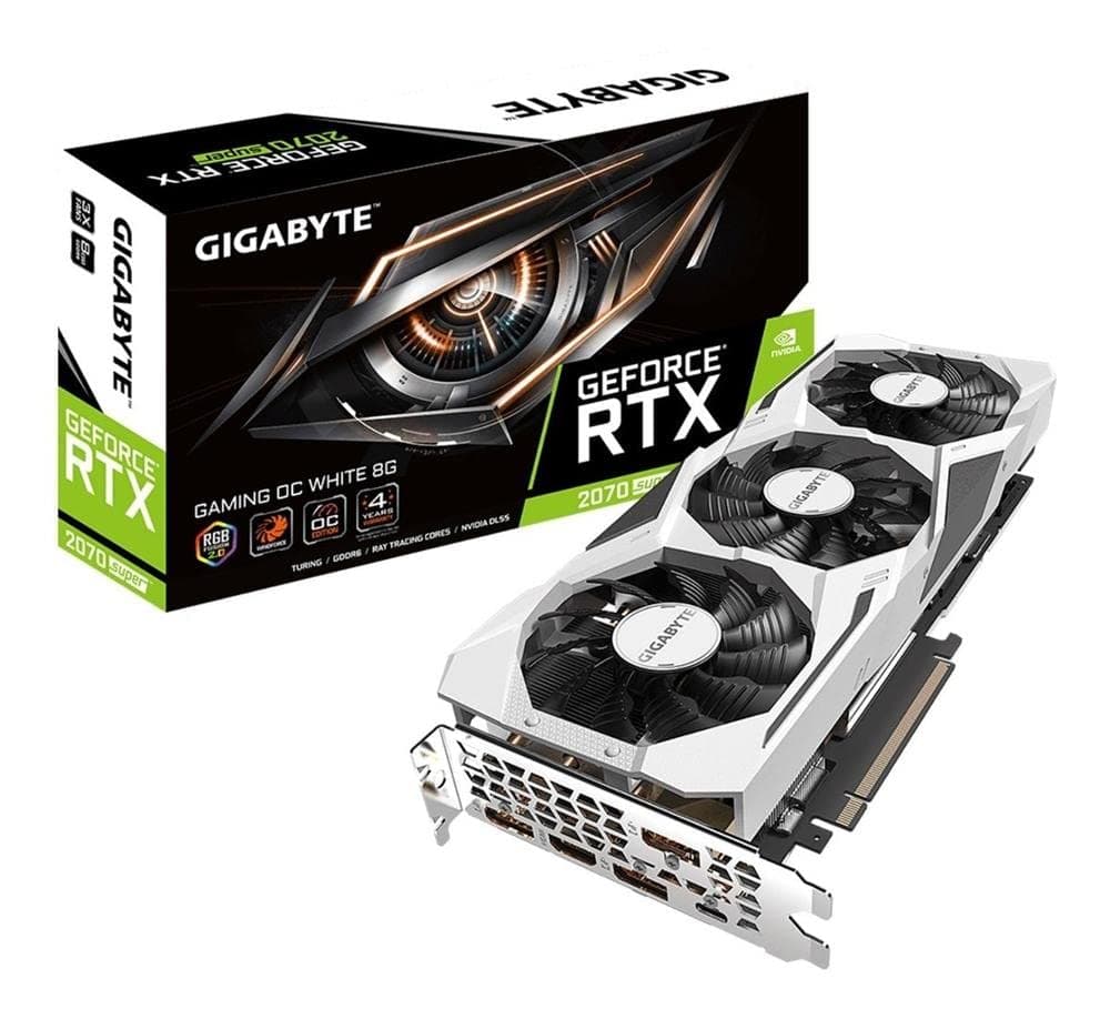GeForce RTX 2070 Super Gaming OC White 8G Graphics Card, 3X Windforce Fans, 8GB 256-Bit GDDR6, GV-N207SGAMINGOC WHITE-8GC Video Card