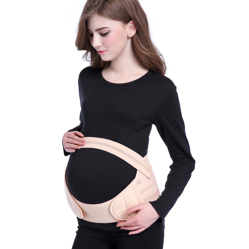 Maternity Belt Pregnancy Support Lower Waist Back Abdomen Band Belly Brace Comfortable Belly Band for Pregnancy,Prenatal Cradle for Baby (L)