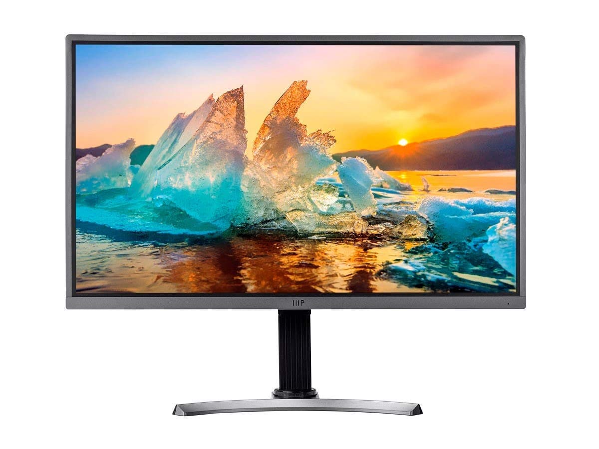 Monoprice 32in CrystalPro Monitor - 4K UHD, 3840x2160p, 60Hz, HDR, Aluminum Bezel, Ultra Slim, Height Adjustable Stand, IPS - Home, Office, Business, Student Use