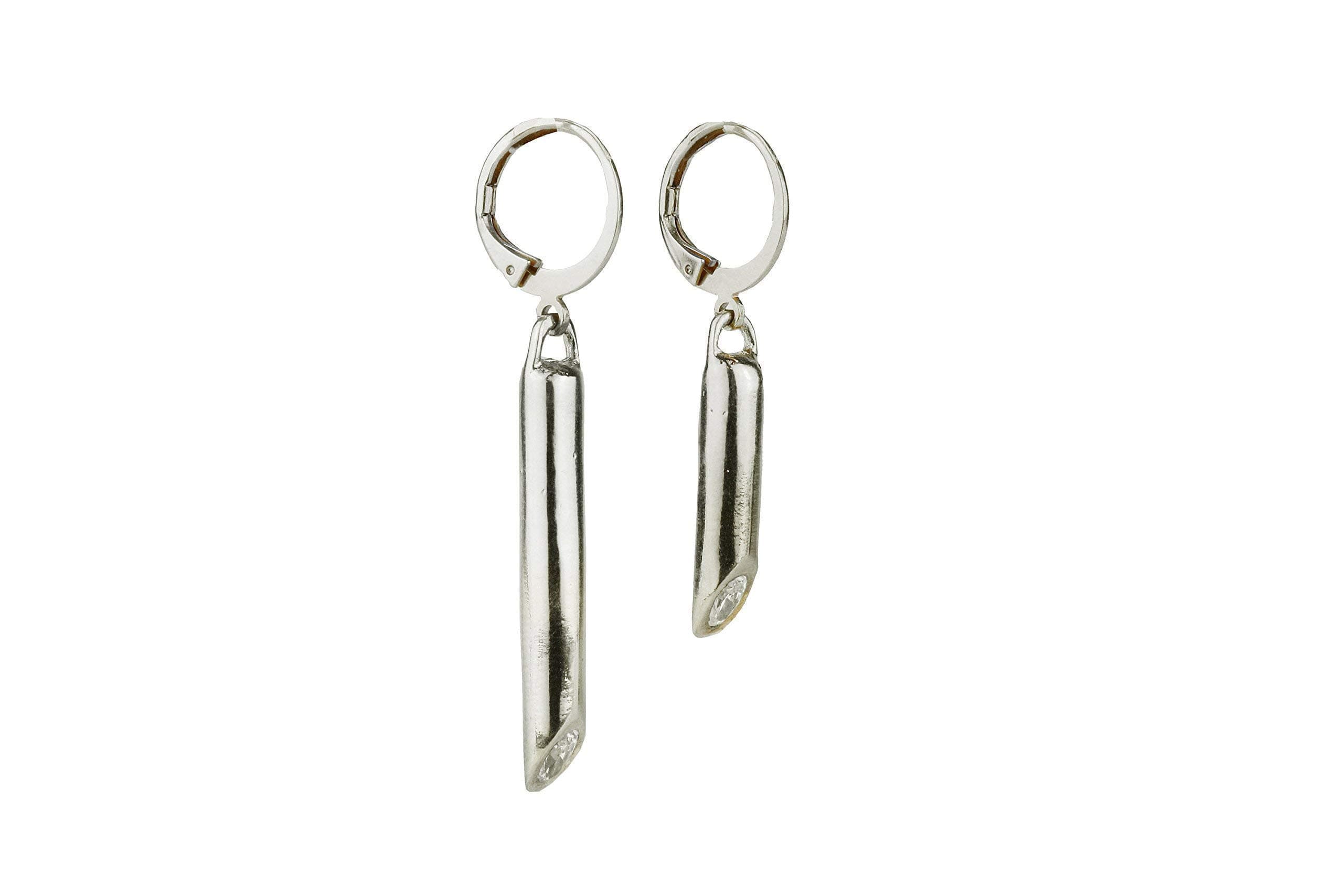 Shizing Artisan Silver Jewelry for Women - Modern Asymmetrical Earrings in 925 Sterling - Fashionable Earrings for Everyday - Gift Kit Optional