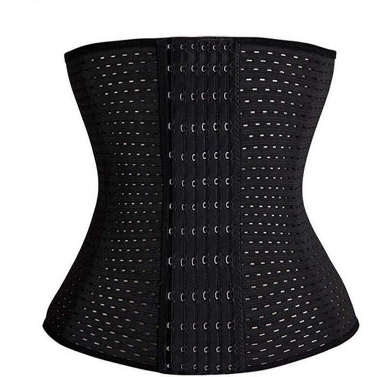Nachyeti Breathable Corset Training Waist Cincher Women Tummy Control Slimming Body Shaper Mesh Air Hole Cincher Corset Steel Boned Underwear