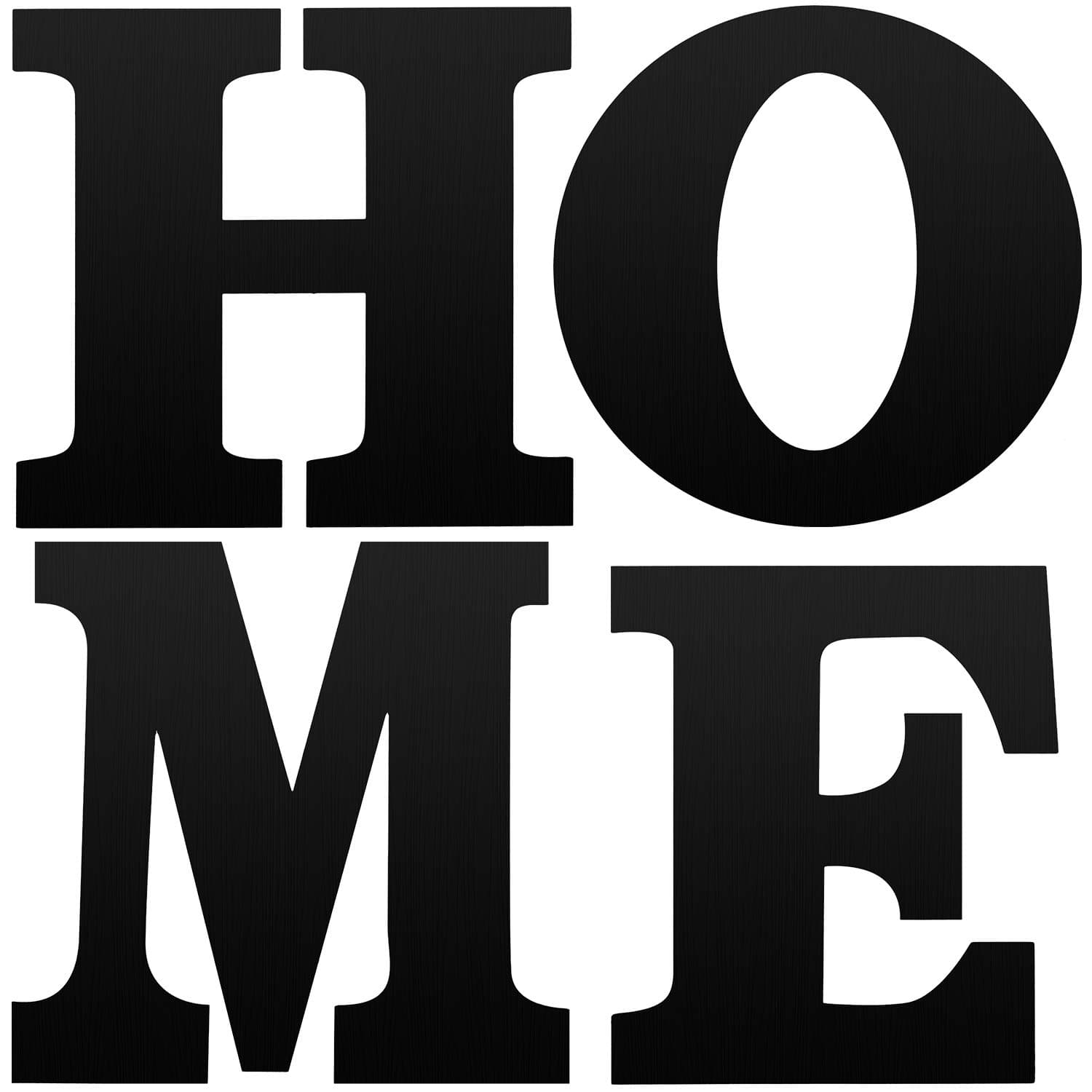 4 Pack Wooden Home Sign Wall Hanging Decor Farmhouse Letters for Wall Art Wreath Rustic Home Decor for Living Room Kitchen Housewarming Gifts(Black)