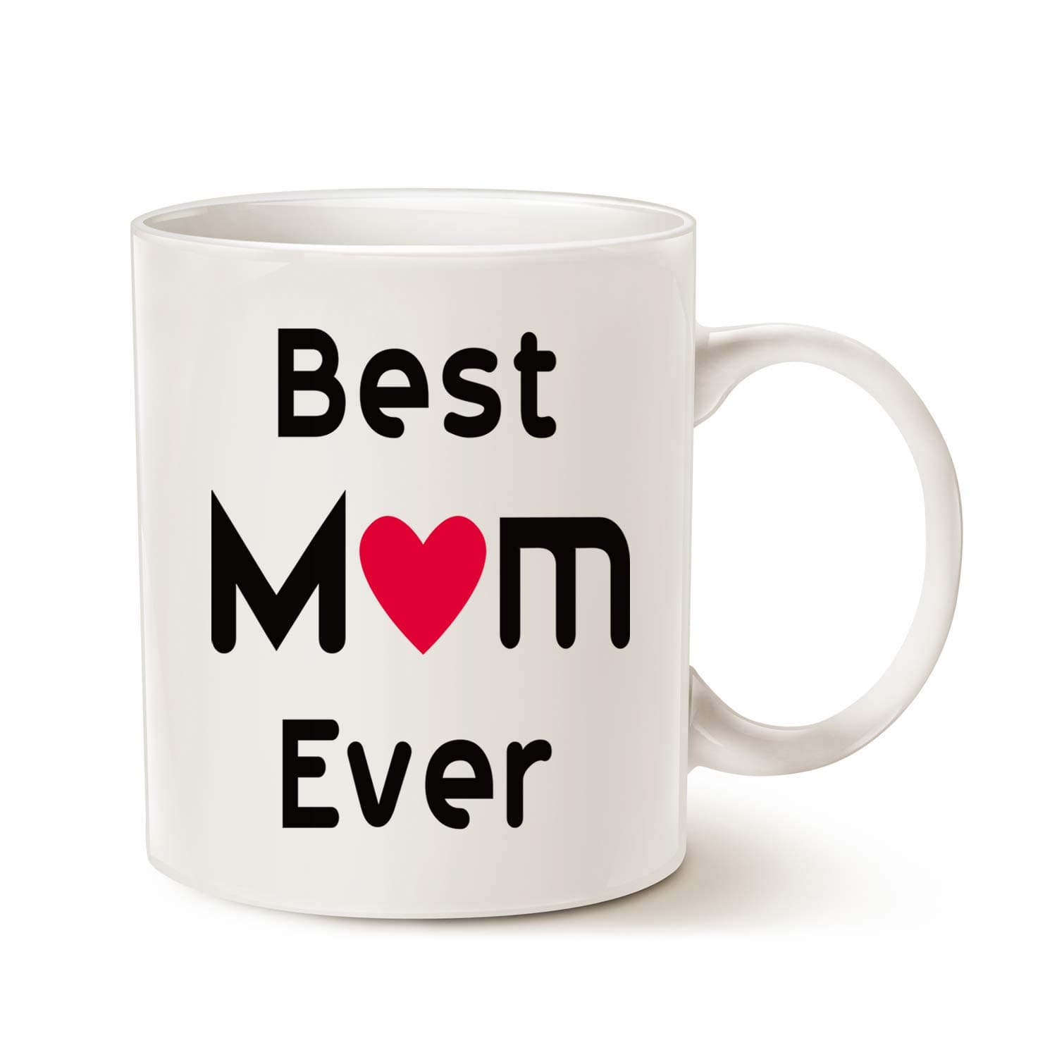 Best Mom Coffee Mug, Best Mom Ever Unique Holiday or Birthday Gifts Idea for Mom Mother Mama Mommy Cup White, 11 Oz