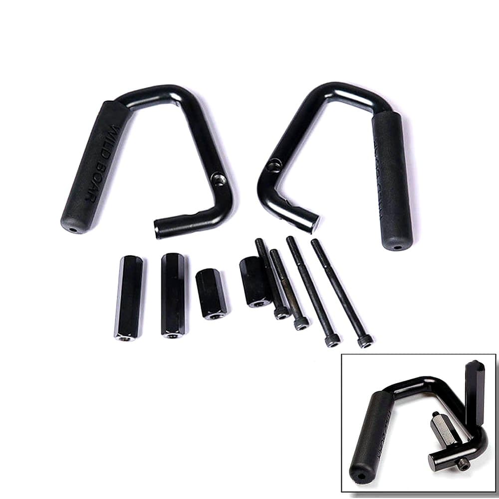 Guojia Grab Bar Front Grab Handles Kit for Jeep Wrangler JK Sahara Sport Rubicon X & Unlimited 2/4 Door 2007-2017 Pair,Safe Aluminum Alloy Solid Durable Non-slip Front Grab Handle (Black)