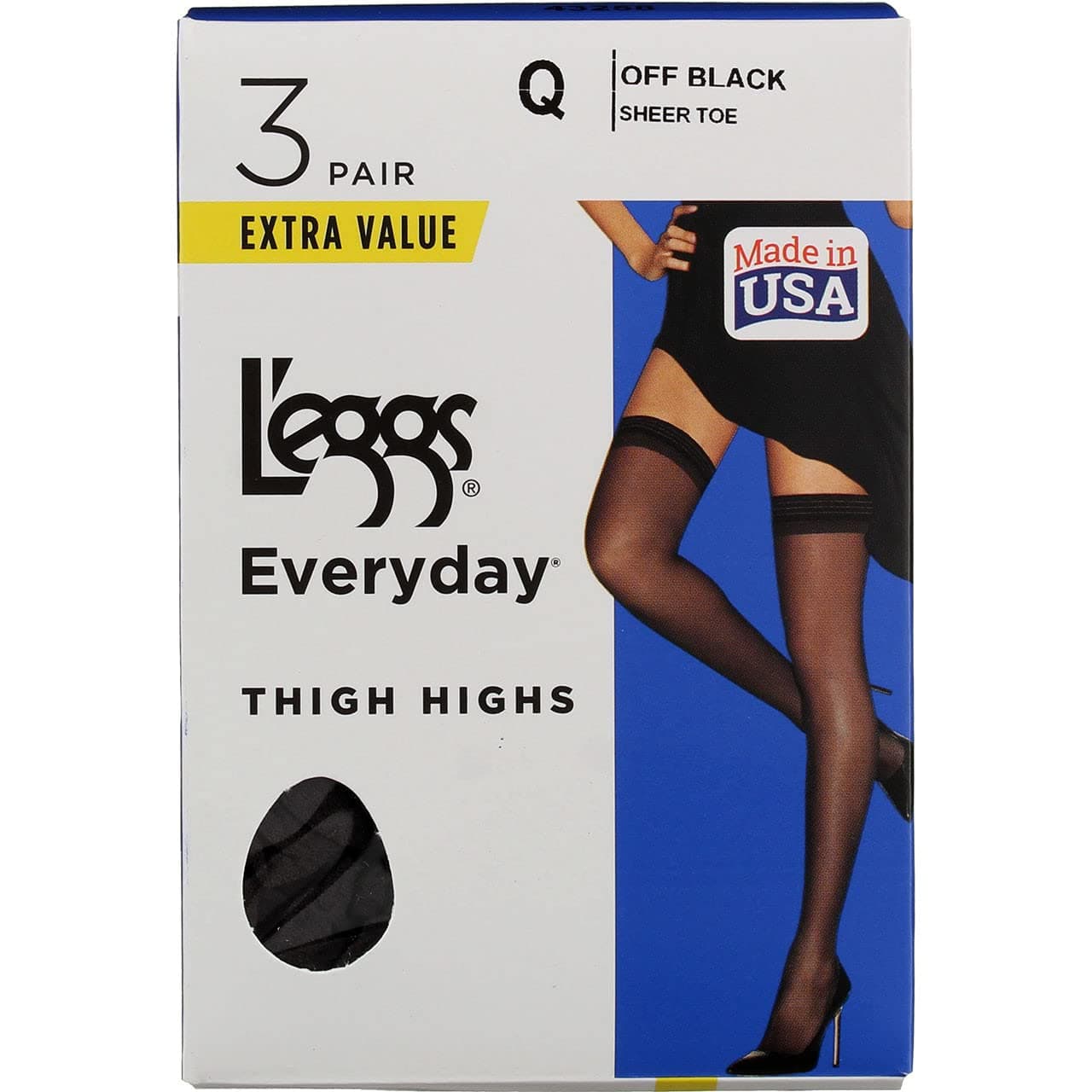 L'eggs womens Everyday Women's Nylon Thigh Highs Sheer Toe - Multiple Packs Available