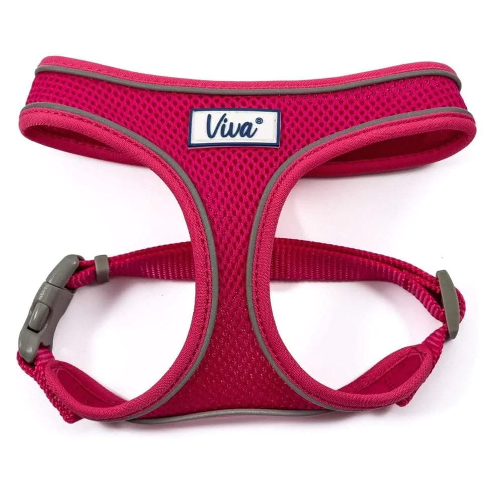 Viva Lightweight Breathable Comfort Mesh Dog Harness Pink Size Small (Fits Girth 34-45 cm)
